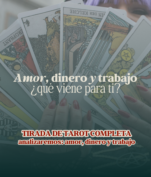 imagen de tirada de tarot del amor, dinero y trabajo